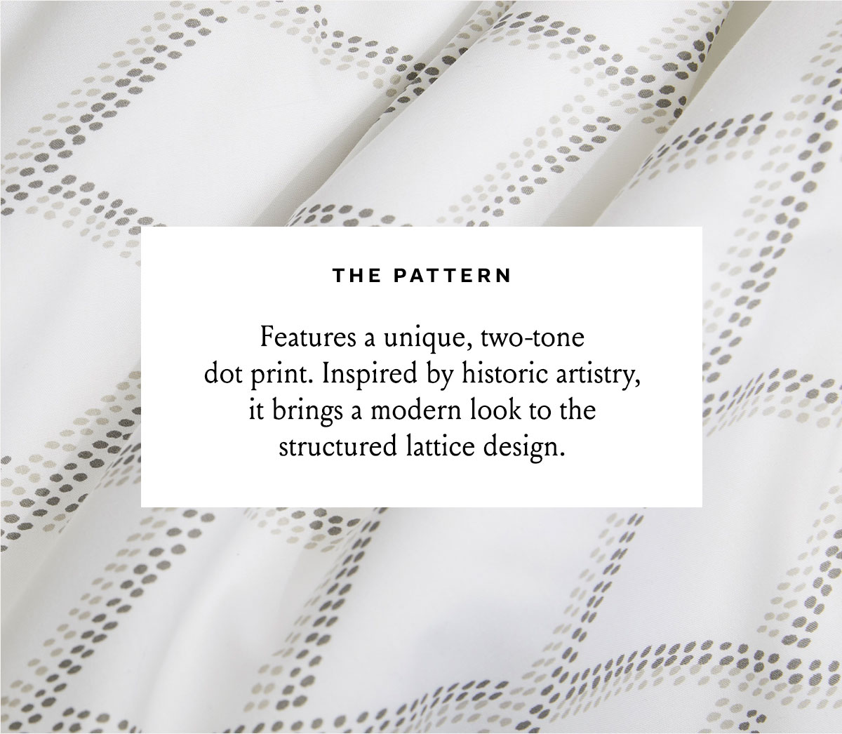 The Pattern | Features a unique, two tone dot print. 