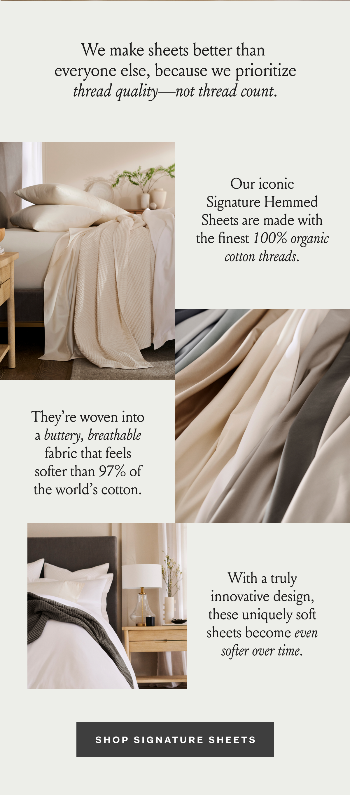 15 off the most *uniquely soft* sheets Boll & Branch
