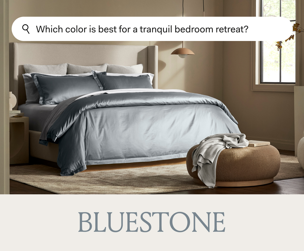 Which color is best for a tranquil bedroom retreat? BLUESTONE