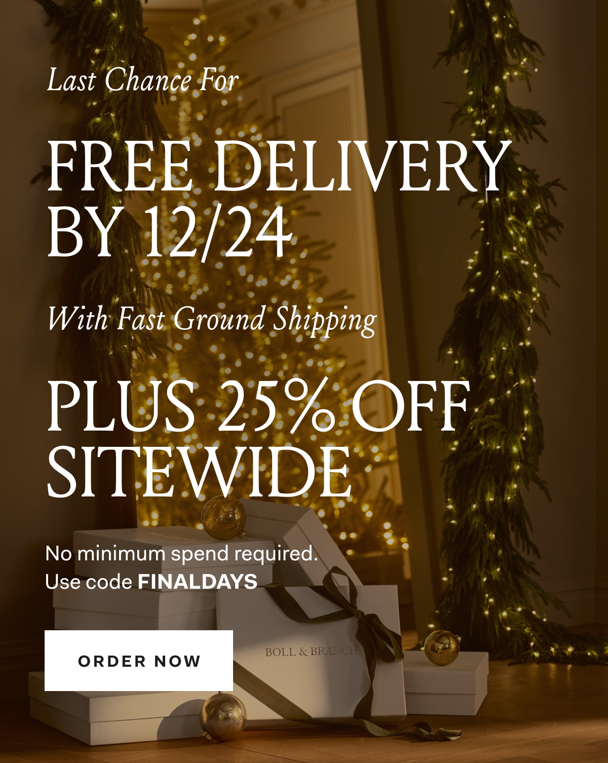 Last Chance For FREE DELIVERY BY 12/24 With Fast Ground Shipping PLUS 25% OFF SITEWIDE No minimum spend required. Use code FINALDAYS ORDER NOW