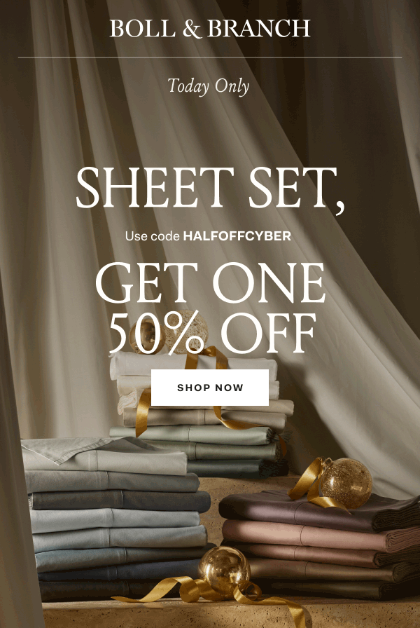 TODAY ONLY BUY ONE SHEET SET, GET ONE 50% OFF Use code HALFOFFCYBER SHOP NOW
