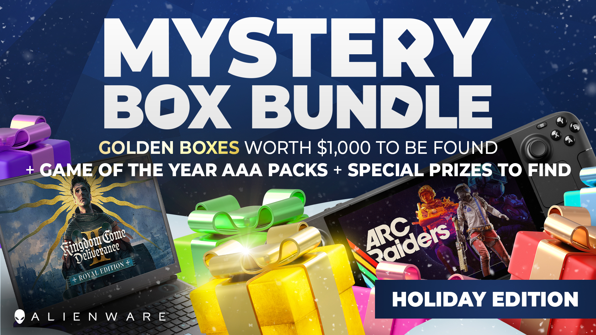 Mystery Box Bundle: New Year's Edition! Golden Boxes worth $1,000* to be found + Game of the Year AAA Packs + special prizes to find!