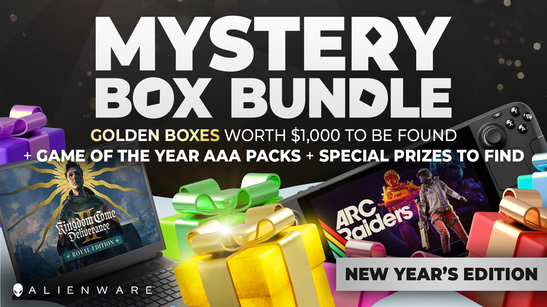Mystery Box Bundle - New Year's Edition! Golden Boxes worth $1,000* to be found + Game of the Year AAA packs + special prizes to find