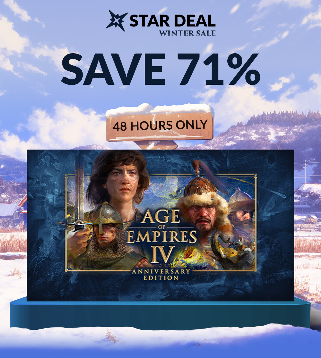 Winter Sale Star Deal: Age of Empires IV: Anniversary Edition. Save 71% for the next 48 hours only!