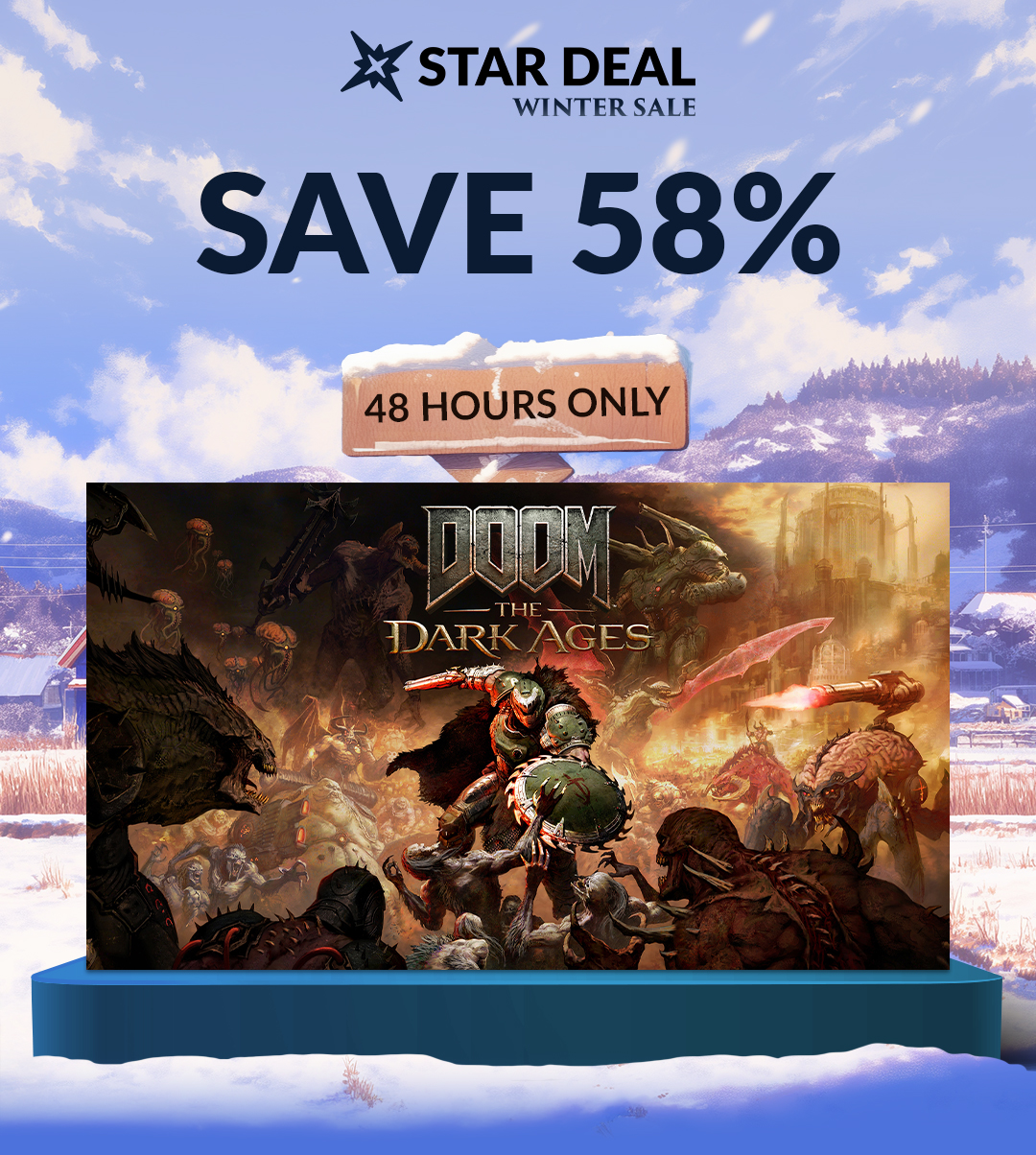 Winter Sale Star Deal: Doom: The Dark Ages. Save 58% for the next 48 hours only!
