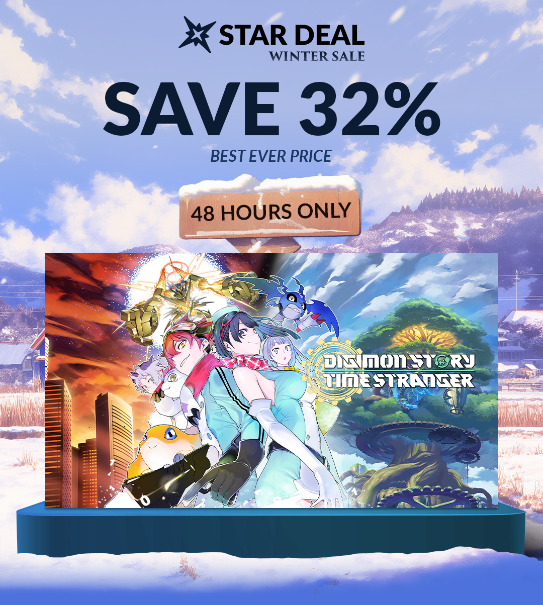 Winter Sale Star Deal: Digimon Story Time Stranger. Save 32% and get the best ever price for the next 48 hours only!