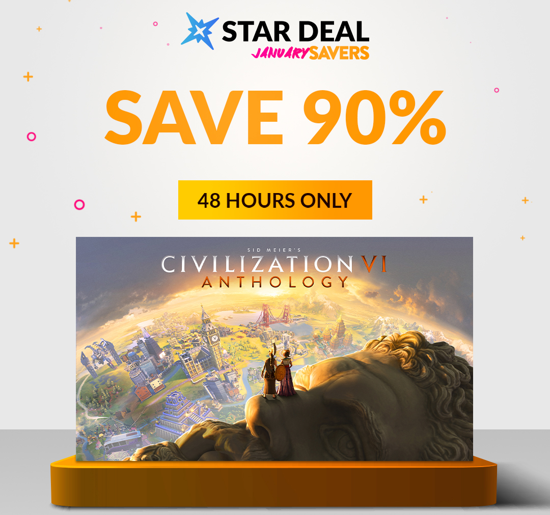 January Savers Star Deal: Sid Meier's Civilization VI Anthology! Save 90% for the next 48 hours only.