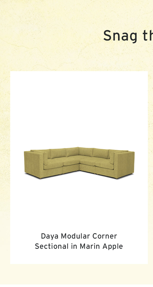Daya Modular Corner Sectional in Marin Apple