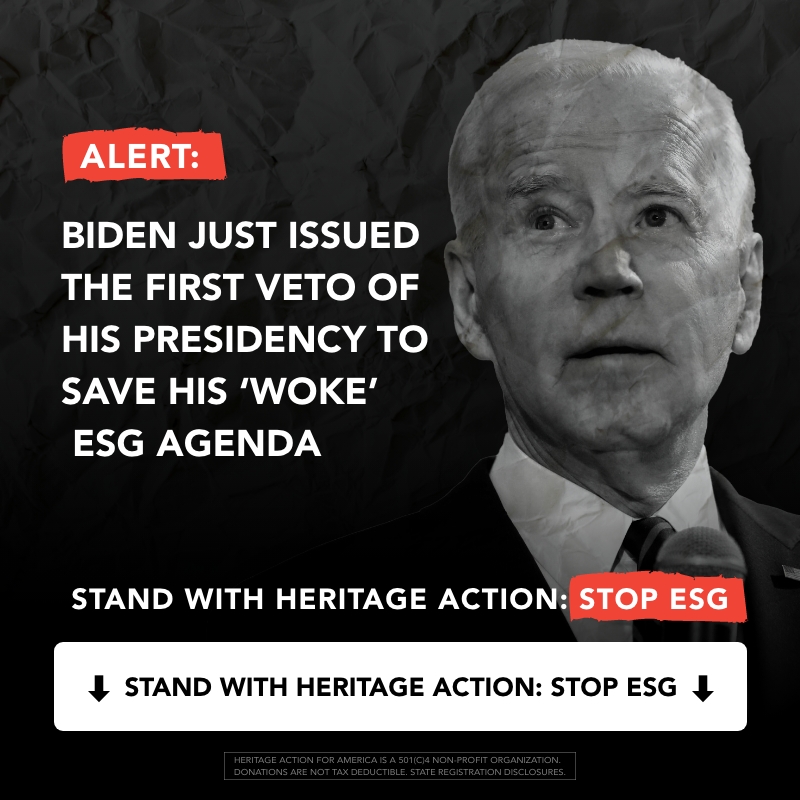 STOP BIDEN'S WOKE ESG AGENDA