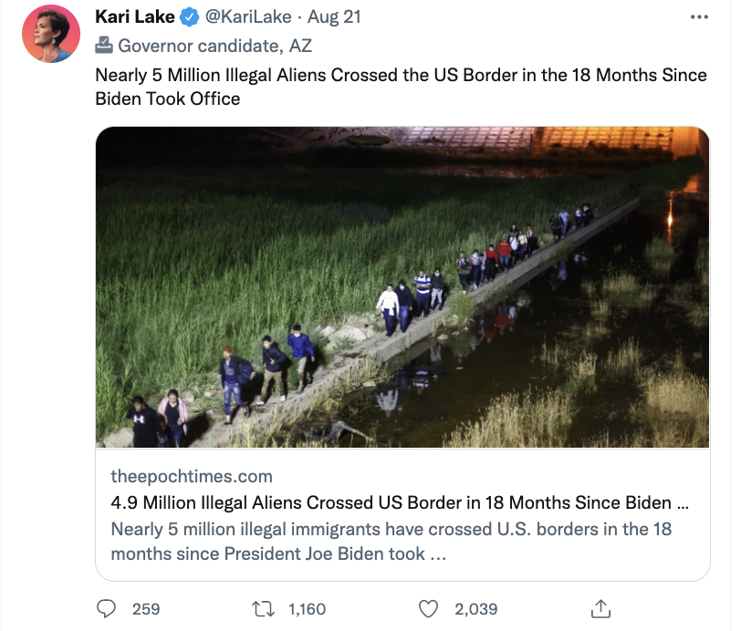 Kari Lake Tweet