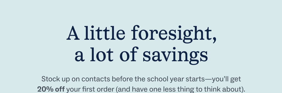 A little foresight, a lot of savings