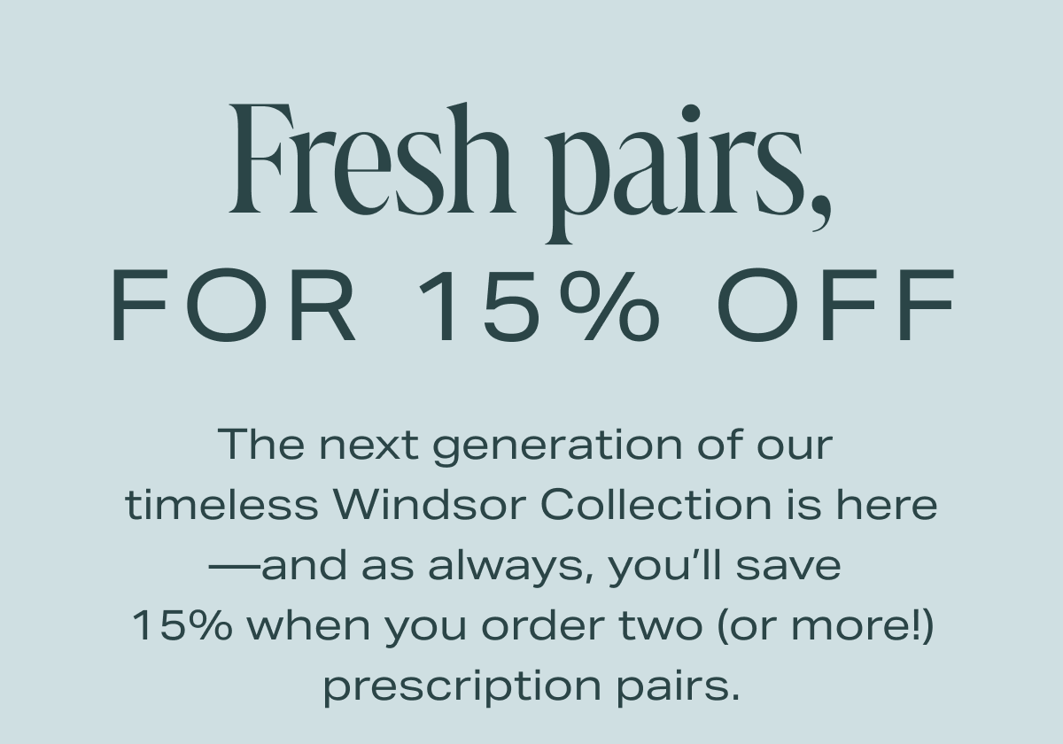 Fresh pairs, For 15% off