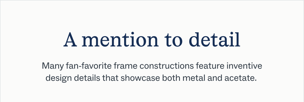 A mention to detail
