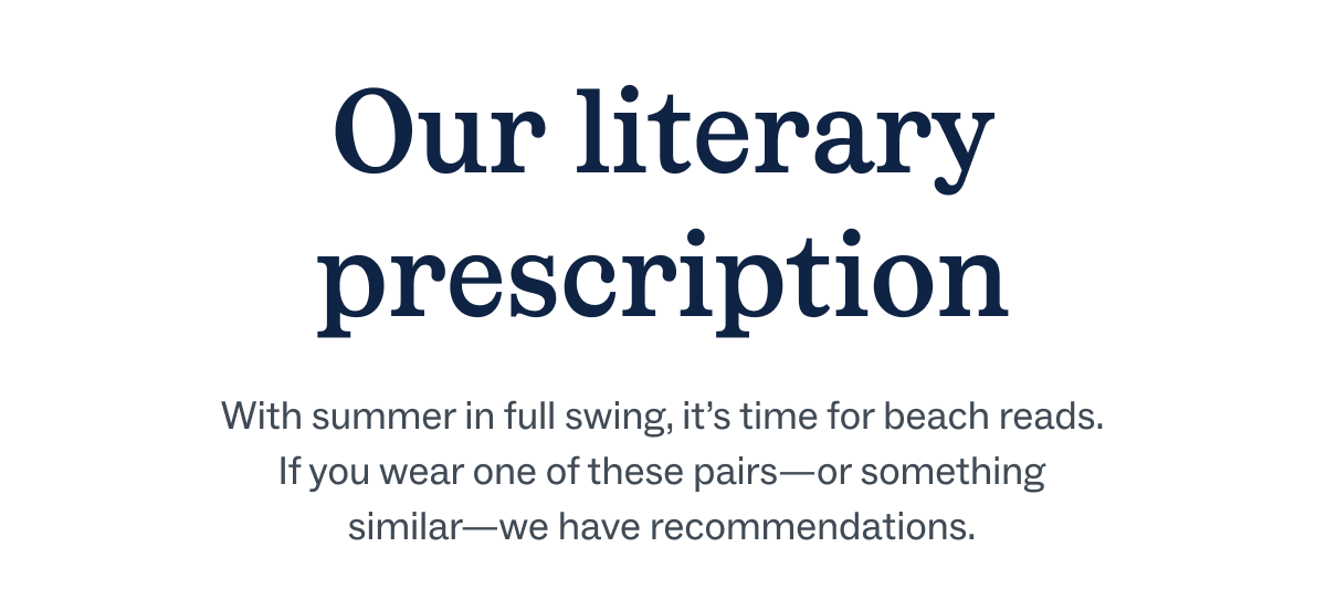 Our literary prescription