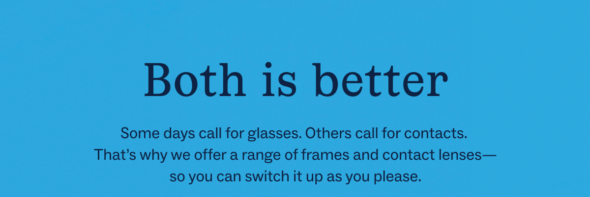 Both is better Both is better