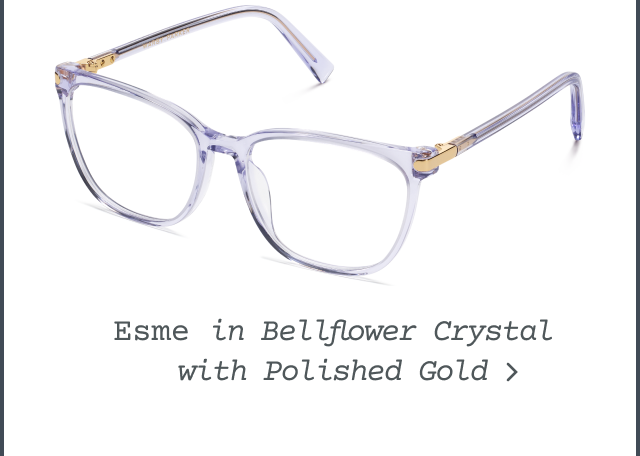 Esme in Bellflower Crystal with Polished Gold