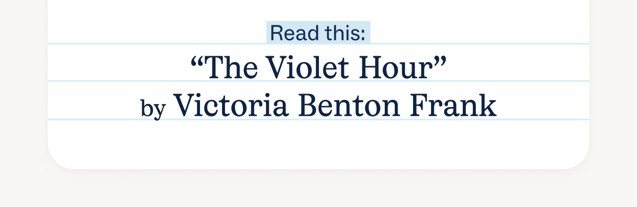 The Violet Hour