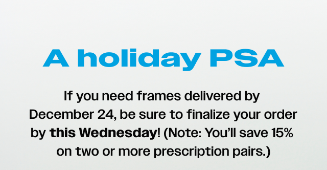 A holiday PSA