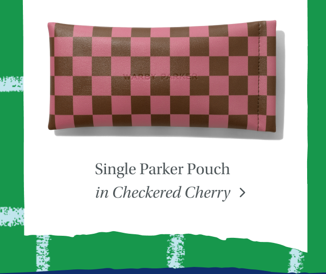 Single Parker Pouch in Checkered Cherry