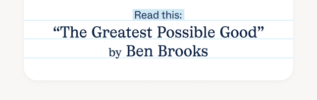 The great Possible Good