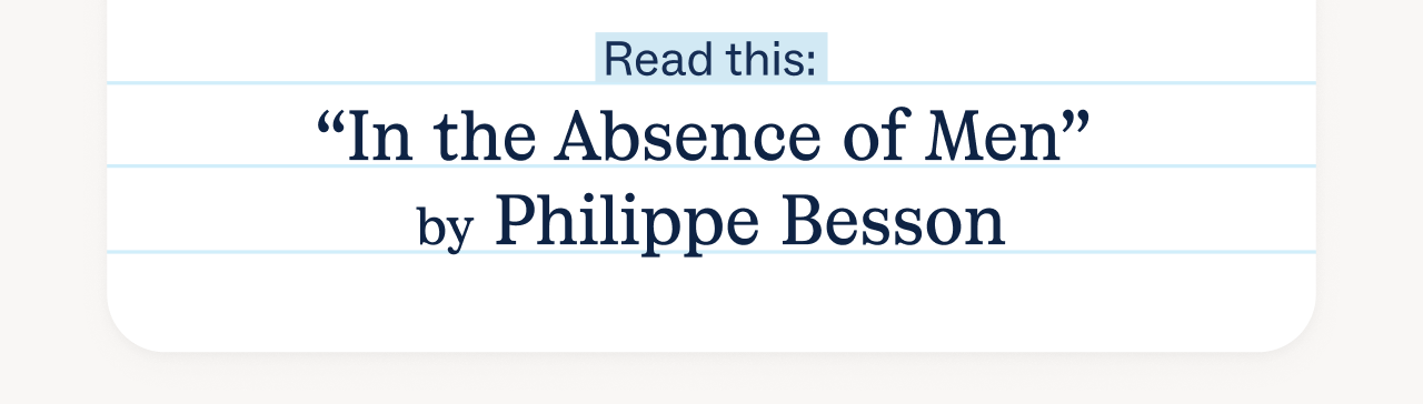 In the Absence of Men