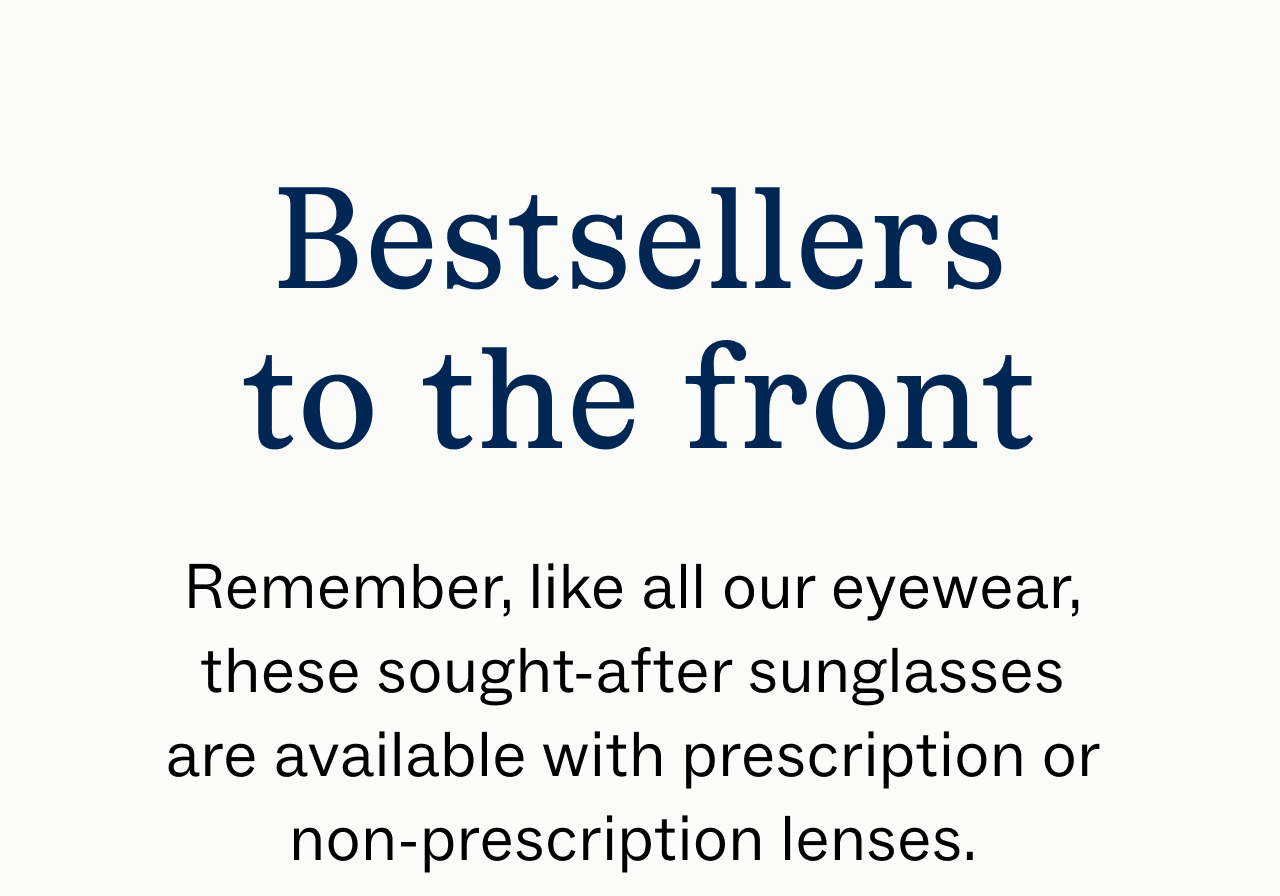 Bestsellers to the front