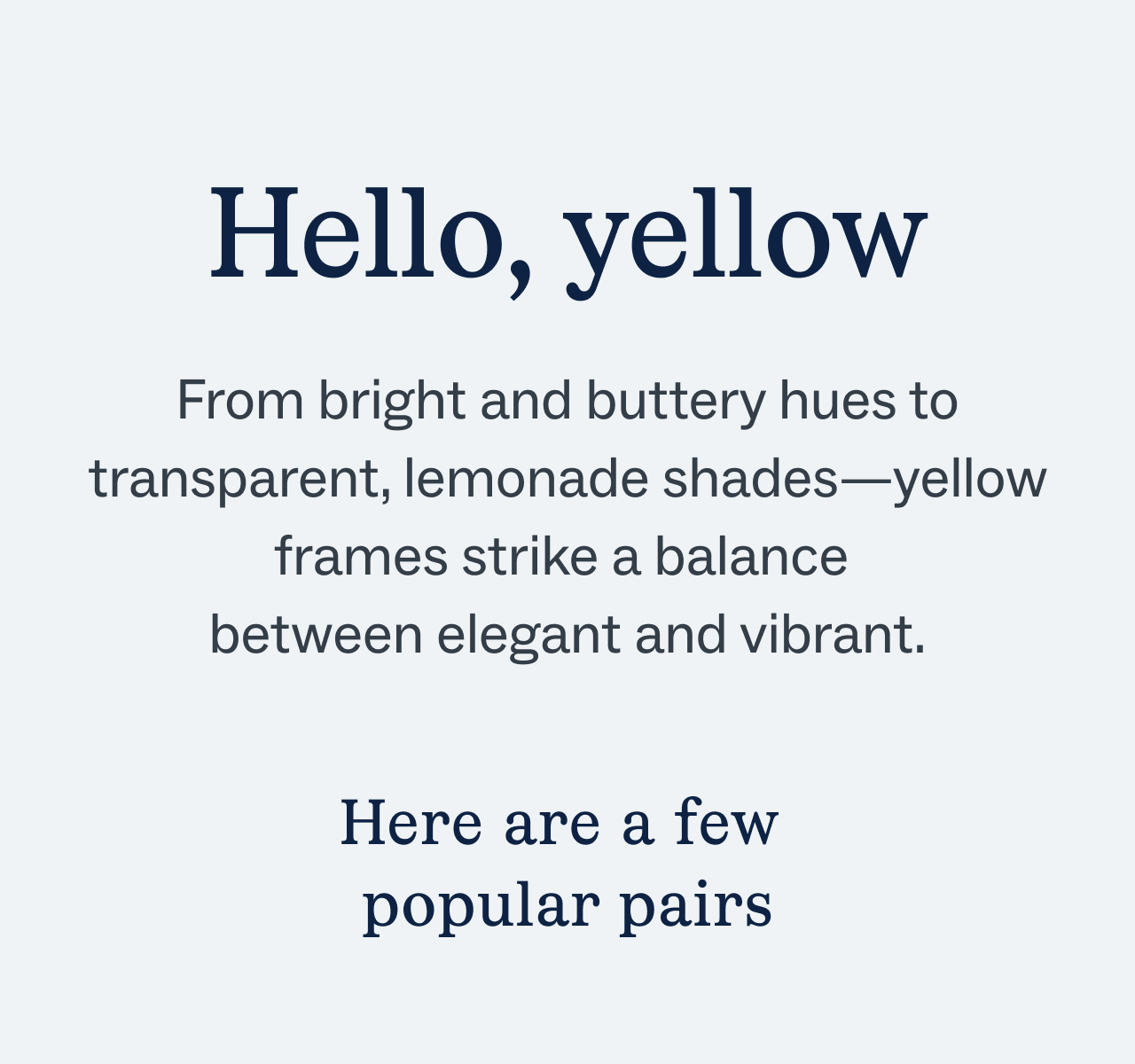 Hello, yellow