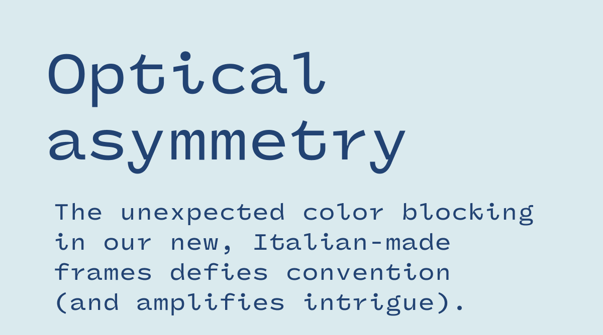 Optical asymetry