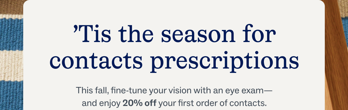 'Tis the season for contacts prescriptions
