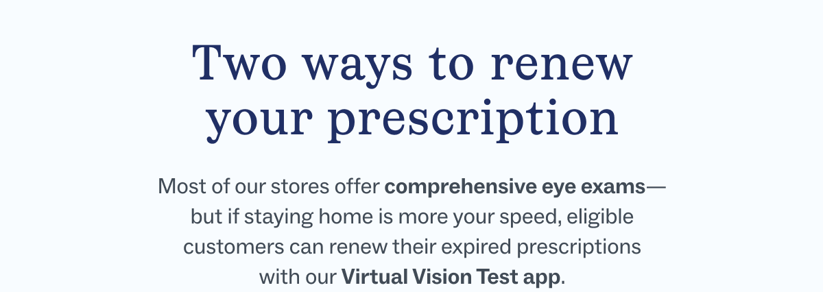 Two ways to renew your prescription