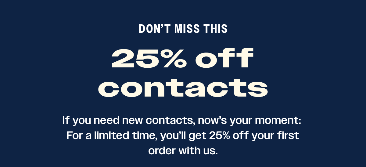 25% off contacts