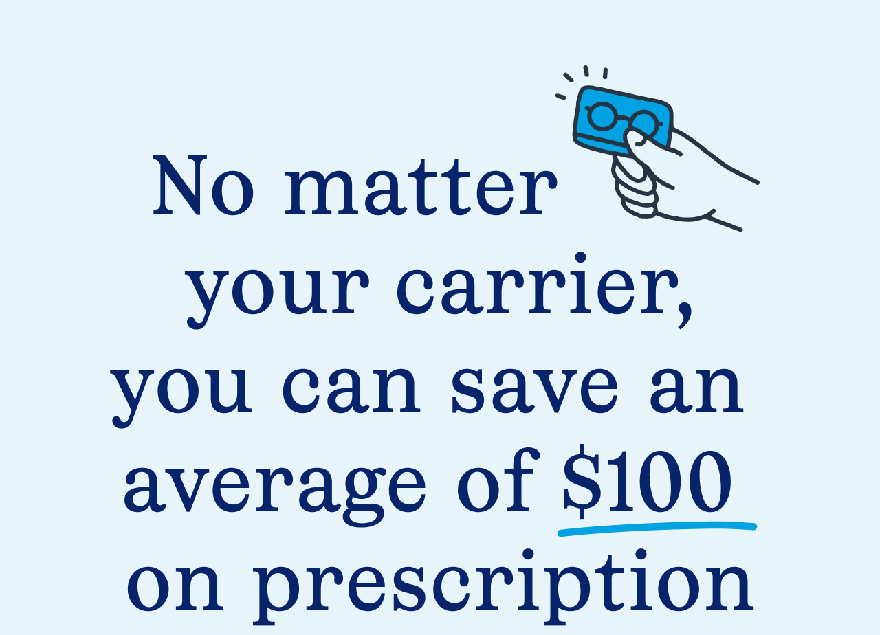 Save an average of $100 on prescription eyewear