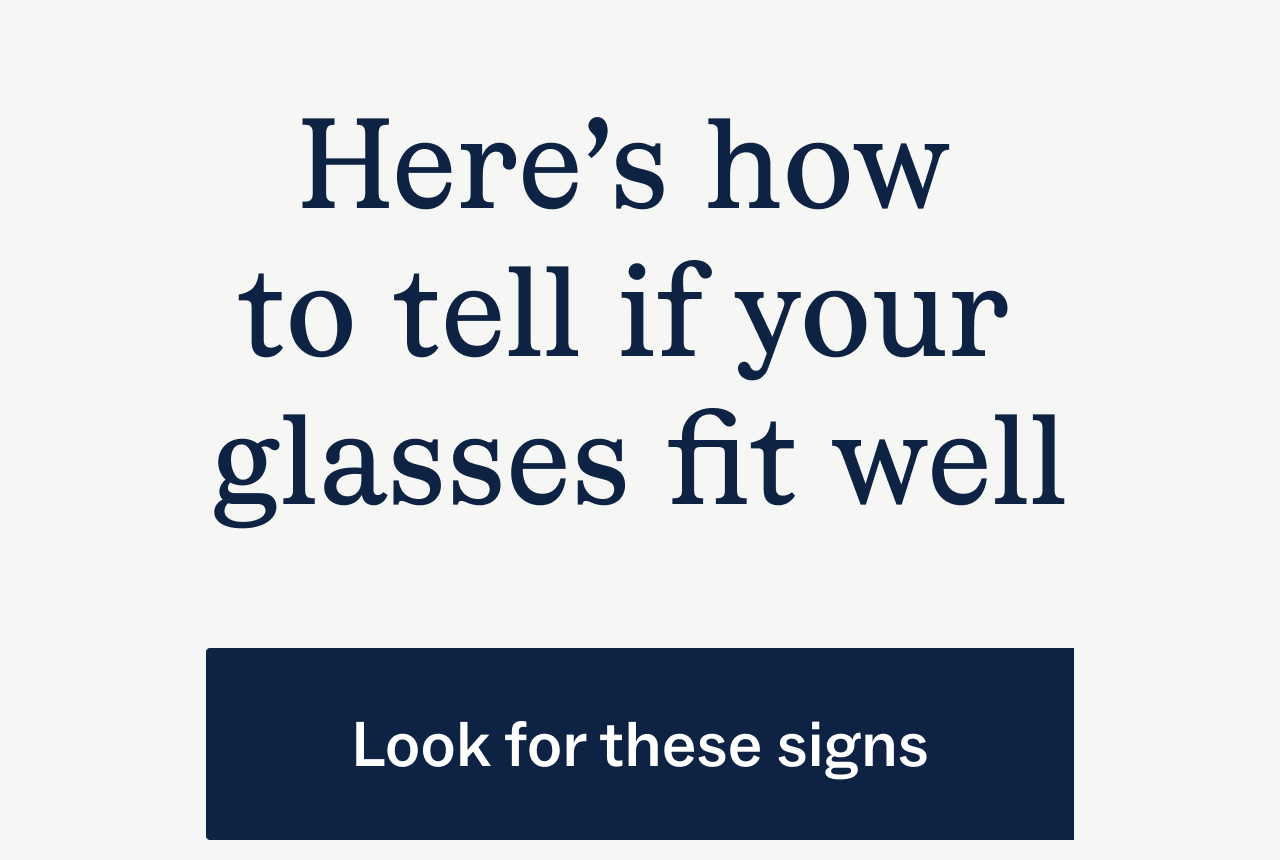 Here's how to tell if your glasses fit well