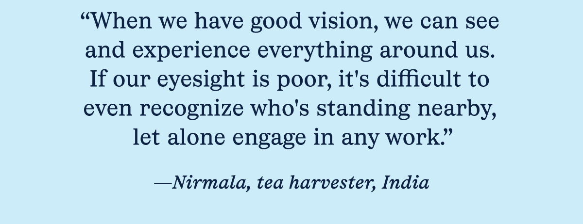 Nirmala, tea harvester, India