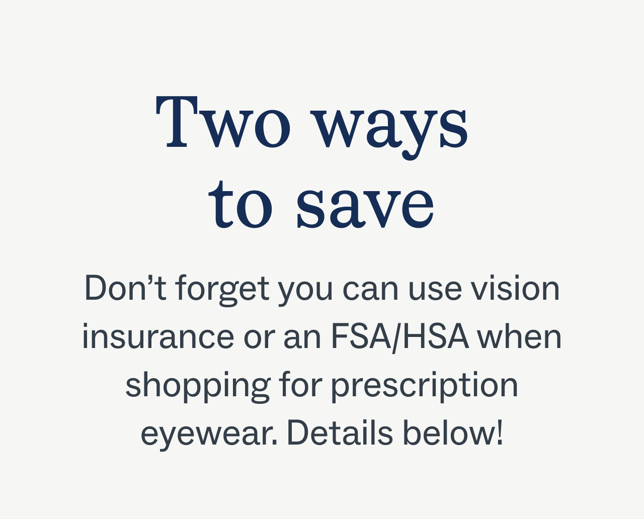 Two Ways to save Two Ways to save