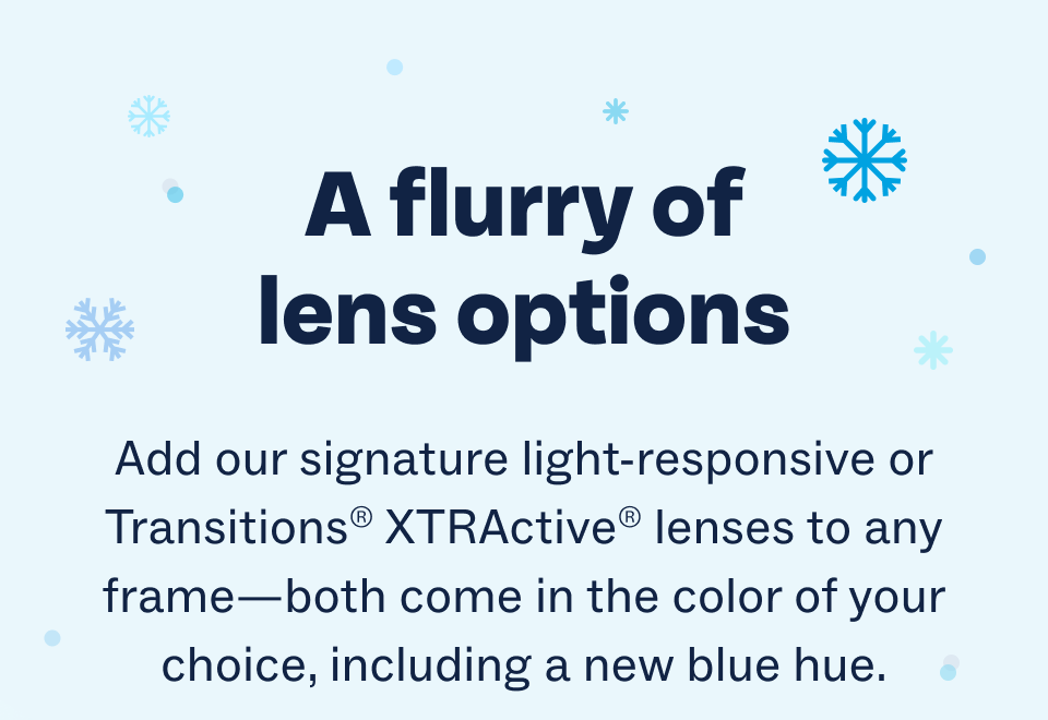 A flurry of lens options