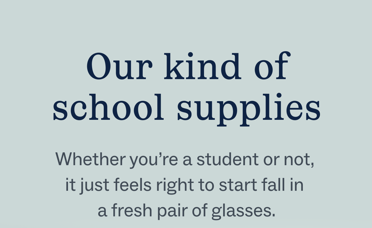 Our kind of school supplies