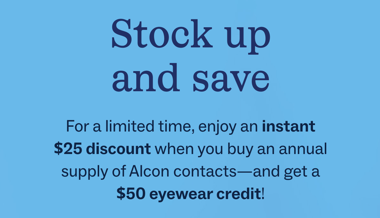Stock up and save