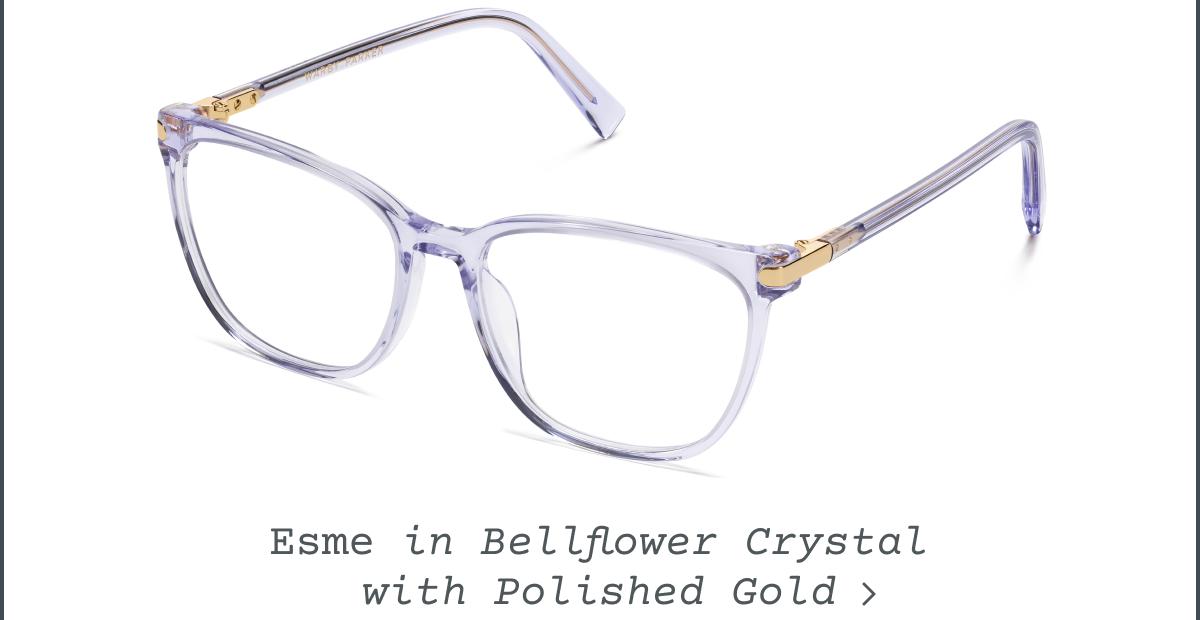 Esme in Bellflower Crystal with Polished Gold