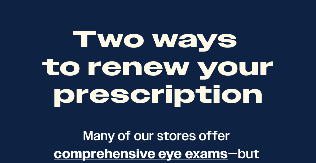 Comprehensive eye exams