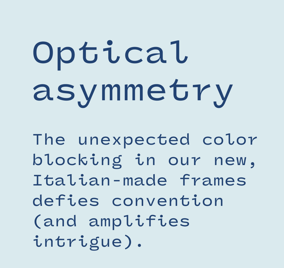 Optical asymetry