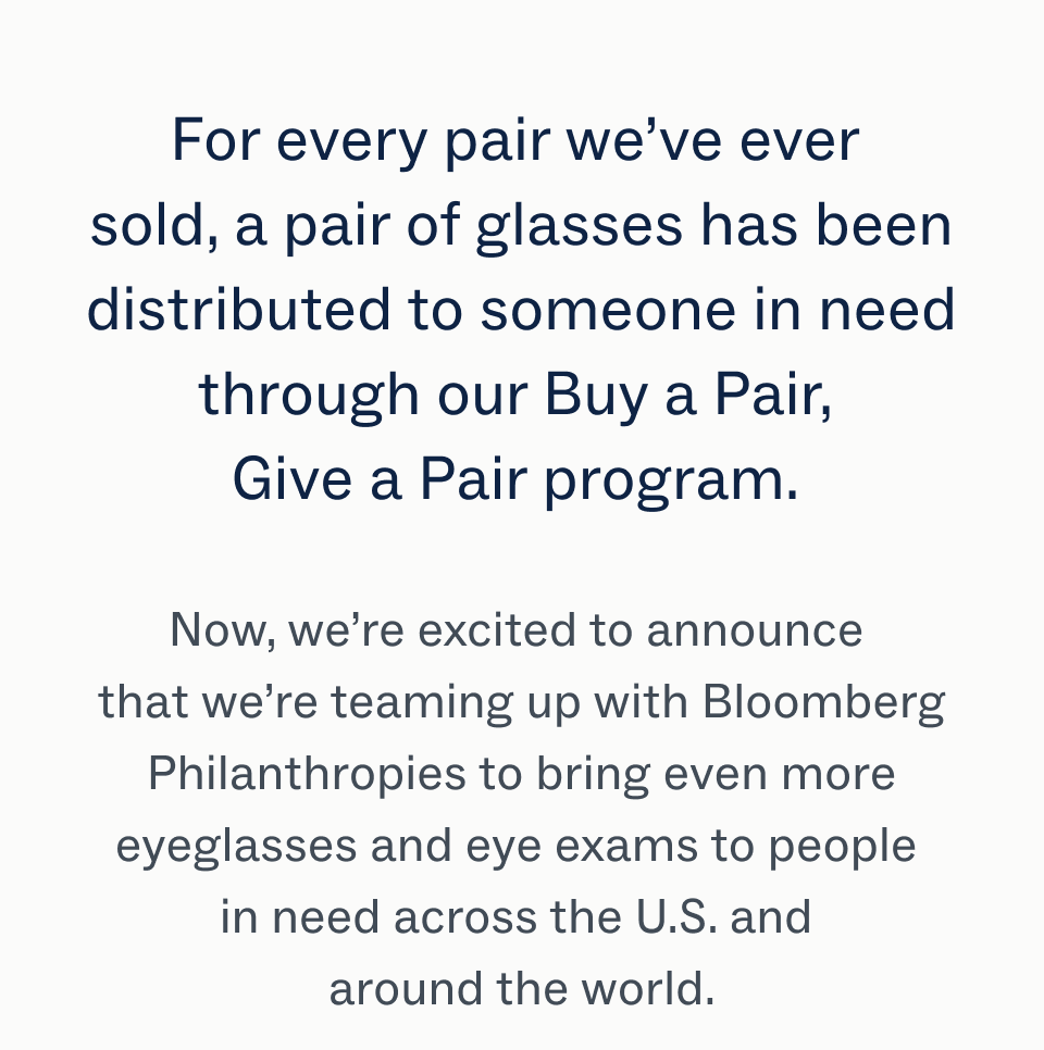 Buy a Pair, Give a Pair program