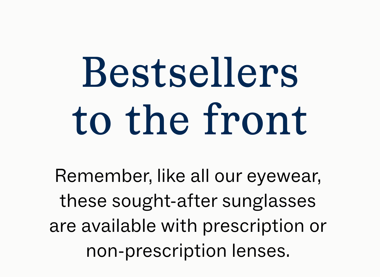 Bestsellers to the front