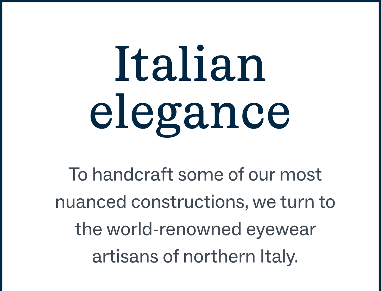 Italian elegance