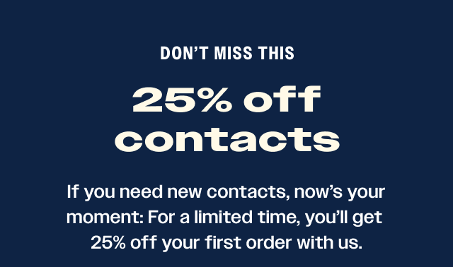 25% off contacts