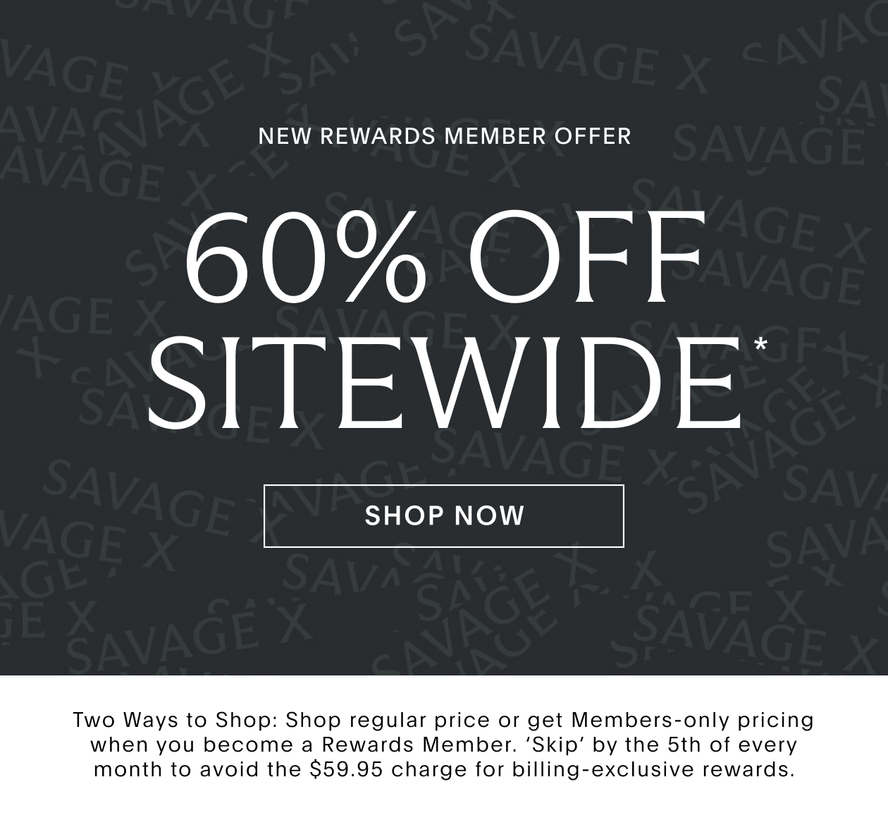60% off sitewide