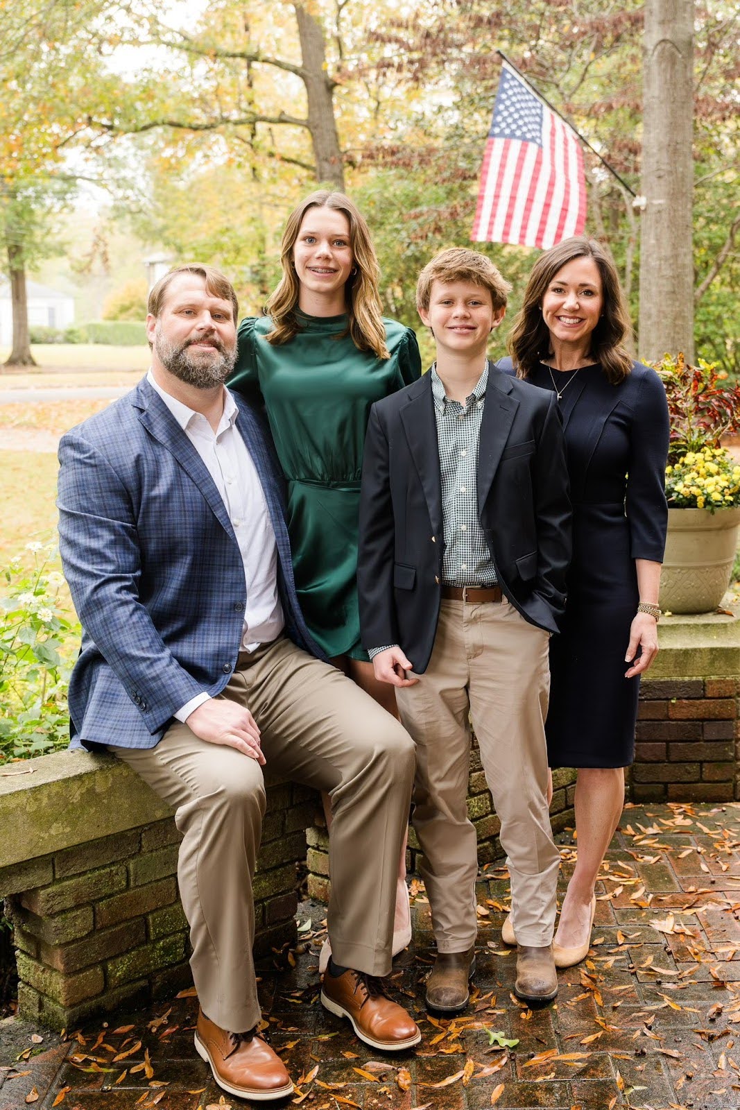 Katie with her husband and two children