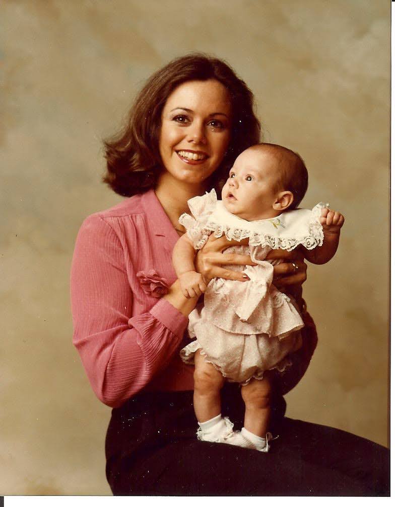 Katie, as a baby, with her mom