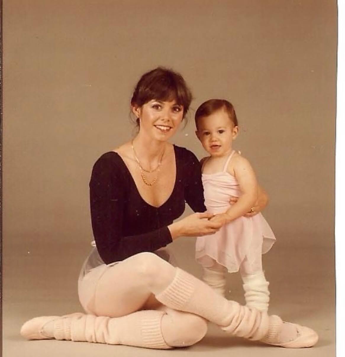Katie, as a toddler, with her mom