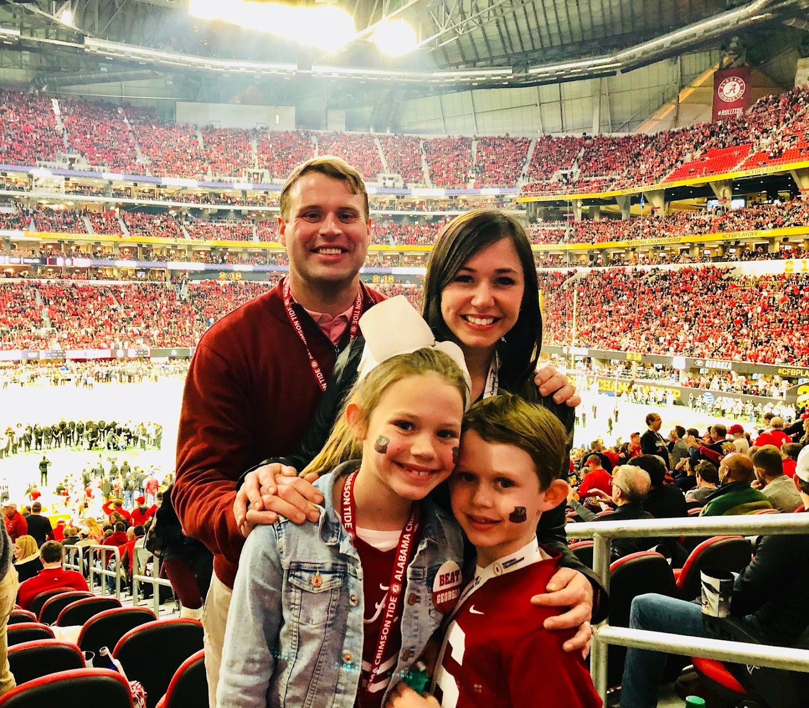 Katie and her family at Alabama Football Game
